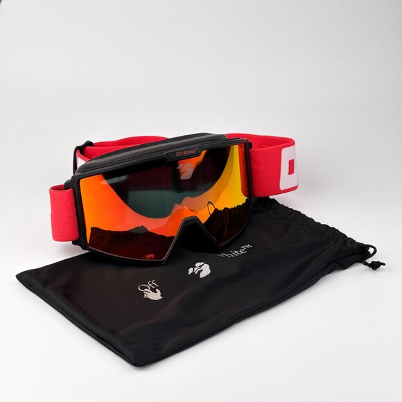 Off-White Ski Goggles – Black/Red Frame Red Mirror Lens | Model OERI055 2525 - Picture 7 of 11